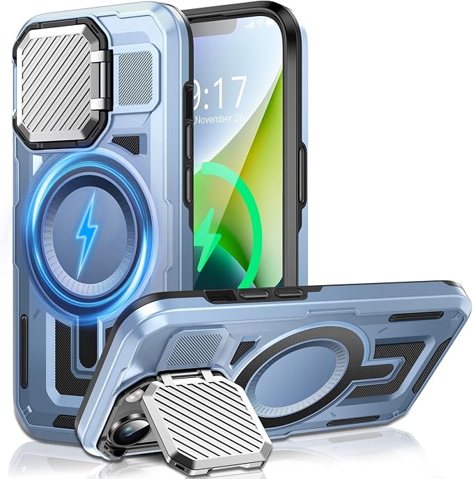 Camera Stand Case for iPhone 13/14, 2024 Version Military Grade Protective Soft by Unknown