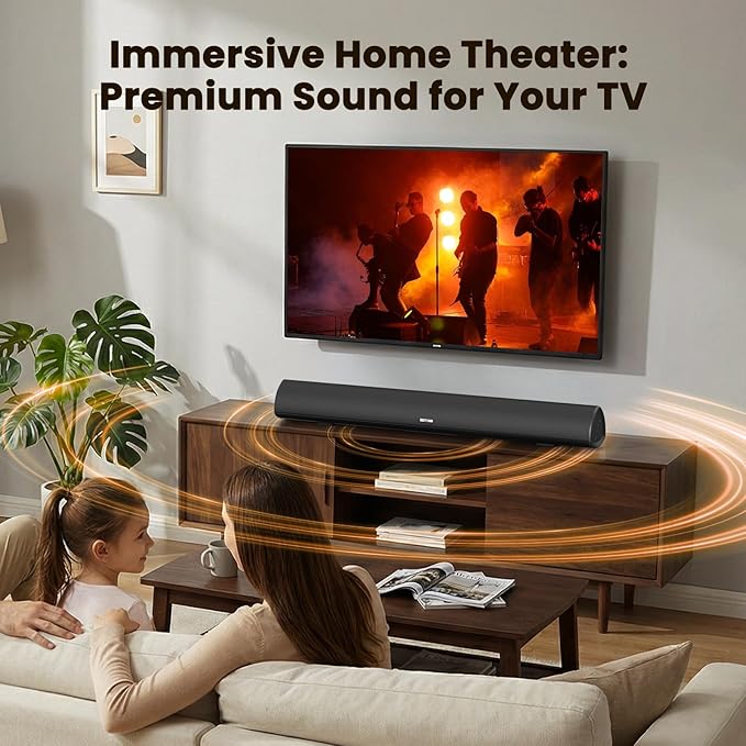 BESTISAN 100 Watt 40 Inch TV Sound Bar, Home Theater System Wired and Wireless - Image 6