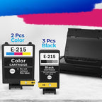 5-Pack Compatible Ink Cartridges – Includes 3 Black and 2 Tri-Color | - Image 2