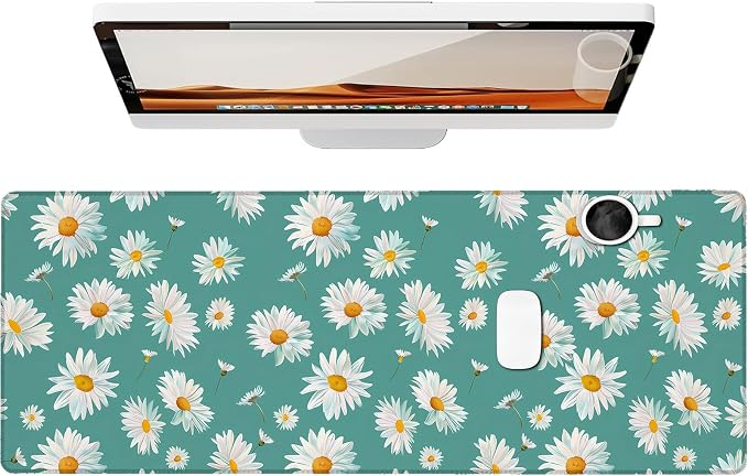 Daisy Gaming Mouse Pad, Large Office Desk Mat, Anti-Slip Rubber Base Mousepad by Unknown