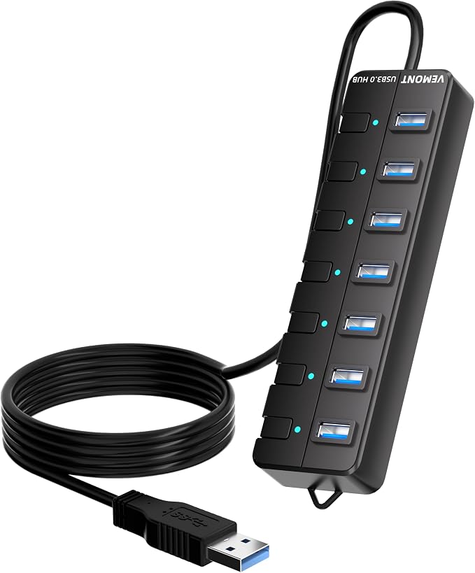 VEMONT 7-Port USB 3.0 Hub Suitable - Image 8