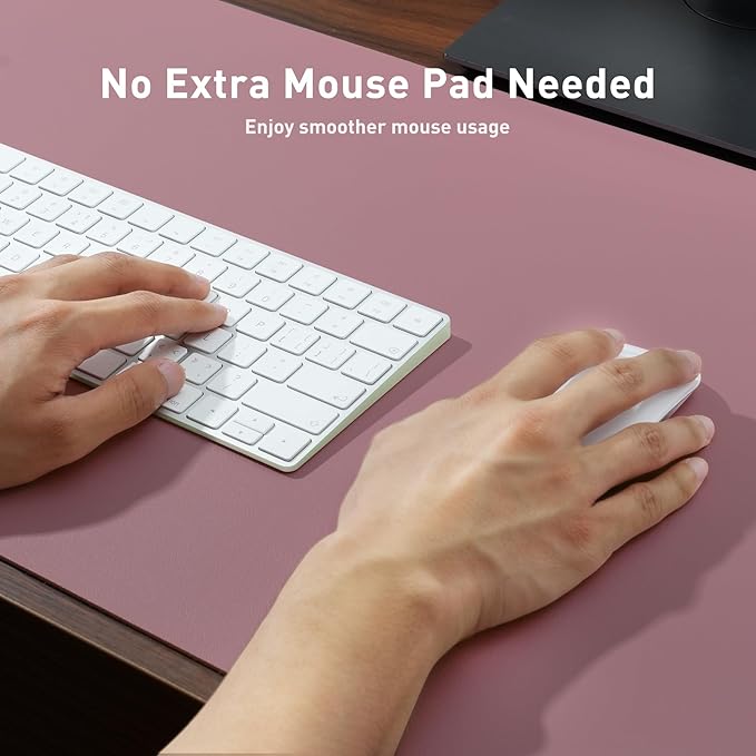 Aothia Faux Leather Desk Mat – Large Mouse Pad, Non-Slip PU Leather Blotter - Image 4
