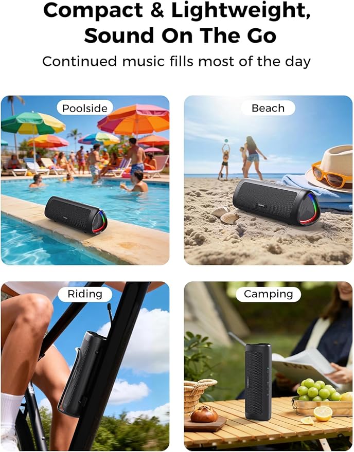 Bluetooth Speaker, 20W HD Sound, Portable Wireless, IPX5 Waterproof, - Image 7