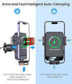 Wireless Car Charger, MOKPR 15W Fast Charging Auto-Clamping Car Mount - Image 3
