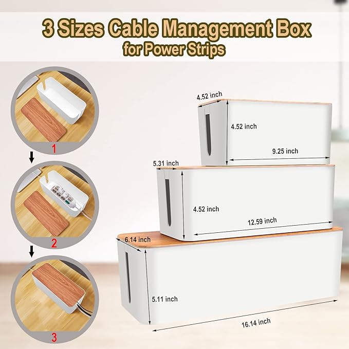 Cable Management Box 3 Pack - Image 2