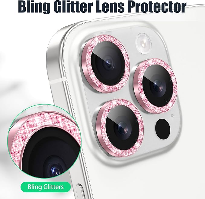 AGVEE 3+3 6 Pack for iPhone 16 Pro 6.3" / 16 Pro Max 6.9" Camera Lens Cover - Image 5