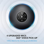 EMEET Bluetooth Speakerphone M2 Black Conference Speaker - Image 3