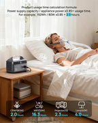 Portable Power Station 300W, 192Wh LiFePO4 Battery Backup - Image 8