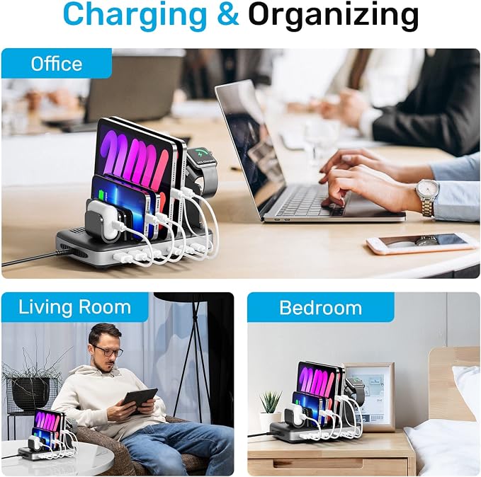 Unitek USB C Charging Station for Multiple Devices Apple, 120W 6 Port Charging - Image 7