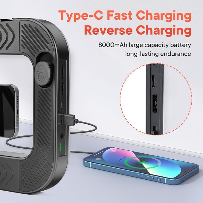 Smartphone Video Rig with Light + Tripod, Handheld LED Ring Light Selfie Light - Image 6