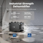 ALORAIR Crawlspace Dehumidifiers, 145 Pint Commercial Dehumidifier - Image 2