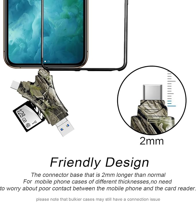 SD Card Reader for iPhone/ipad/Android/Mac/Computer/Camera, 4 in1 Micro SD Card - Image 6