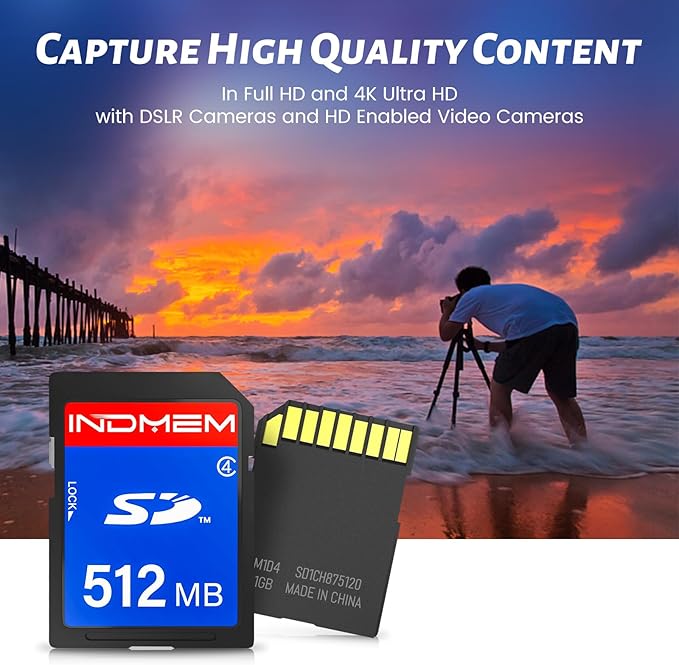 INDMEM SD Card 512MB, 10 Packs Class 4 512MB Flash Memory Card MLC Standard - Image 5