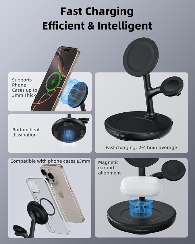 3 in 1 Magnetic Wireless Charger Stand - Image 2