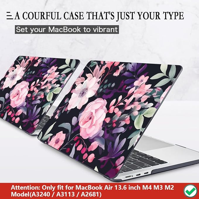 CISSOOK Compatible with MacBook Air 13.6 inch Case 2025 2024 2022 Release Model - Image 3