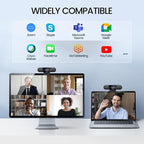 EMEET 1080P Webcam with Microphone, C960 Web Cam, 2 Mics, 90° FOV, USB Type-A & - Image 8
