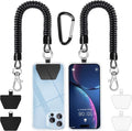 SHANSHUI Phone Lanyard Tether, Anti Theft Spring Phone Strap, 4 x Phone Pacthes by SHANSHUI