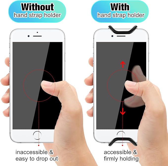 Weewooday 6 Pieces Mobile Phone Security Hand Strap Holder Security Hand Grip - Image 4