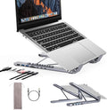 Laptop iPad USB C Docking Station Stand, Aluminum Tablet Holder, 8 in 1 USB C by Unknown
