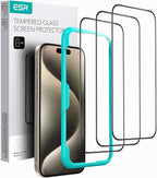 ESR 3 Pack for iPhone 15 Pro Max Screen Protector, Full Coverage Tempered Glass by ESR