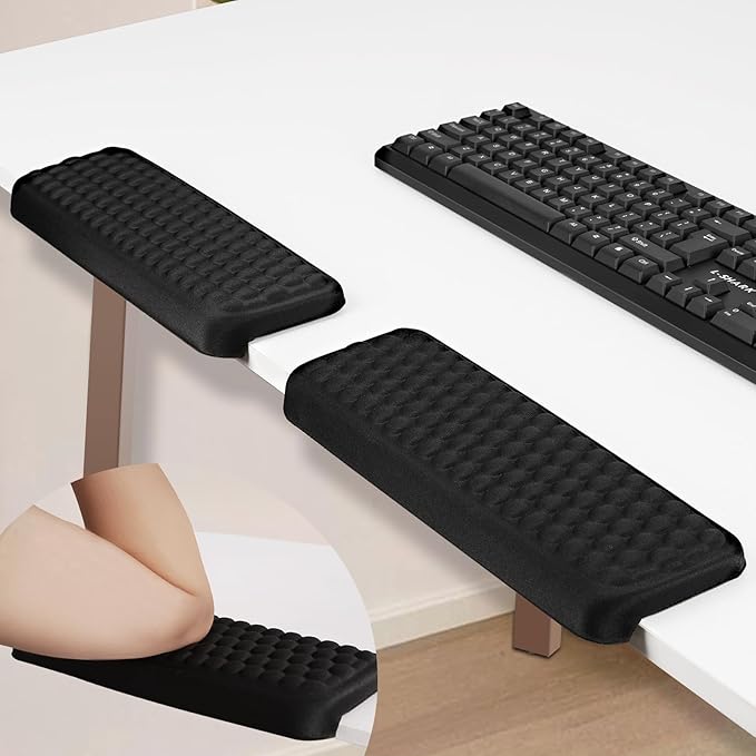 L-Shaped Desk Edge Cushion, 2-Piece Keyboard Wrist Rest, Computer Ergonomic by fitlyiee