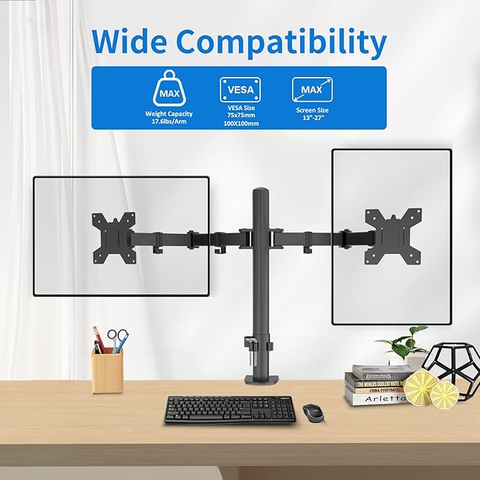 H&C Dual Monitor Mount, Monitor Arm - Image 2
