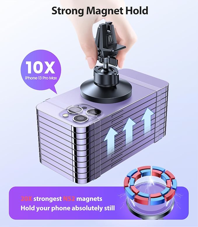 VICSEED for MagSafe Car Mount Magnetic Phone Holder for Car Vent 360 Adjustable - Image 3