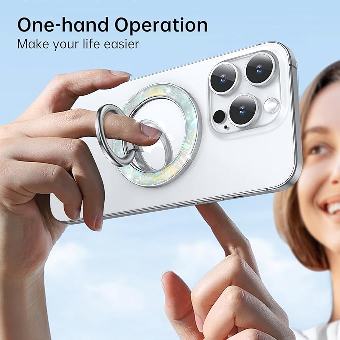 Syncwire Magnetic Phone Grip for MagSafe, Colorful Shell Magnetic Phone Ring - Image 6