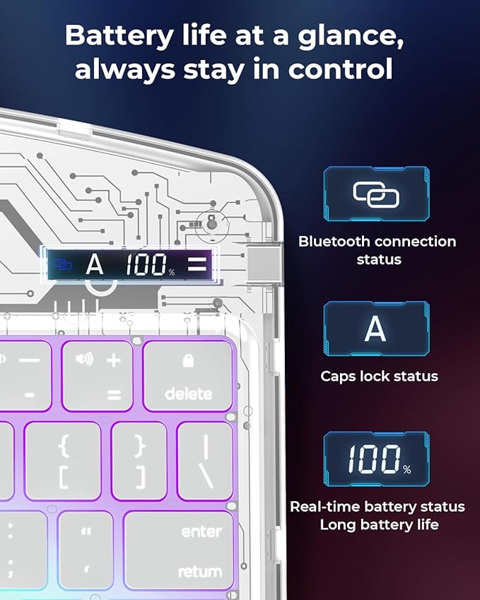 TSQQST Clear Wireless Keyboard Case - Image 4