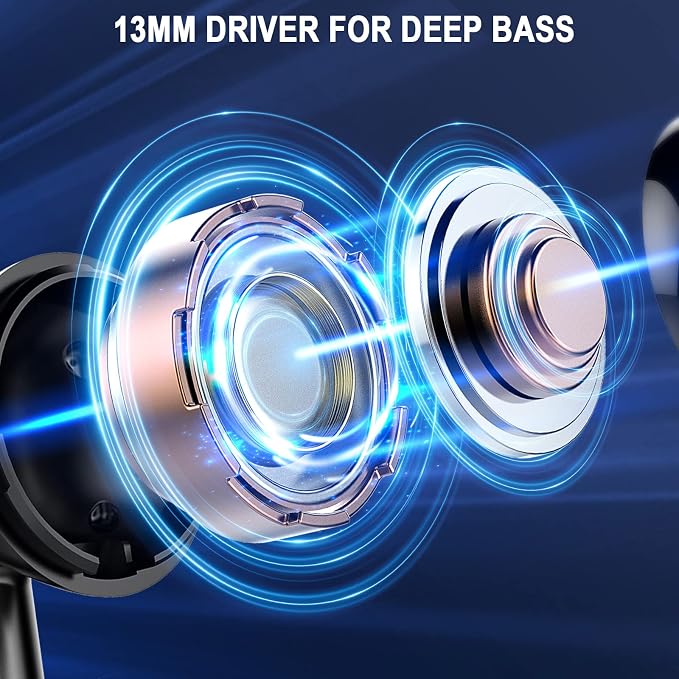 Wireless Earbuds, 40H Playback Mini Case IP7 Waterproof Sports Earphones - Image 4