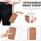 TUCCH Wallet Case for Galaxy S25 Plus, Removable 2 in 1 RFID Blocking Wrist - Image 6