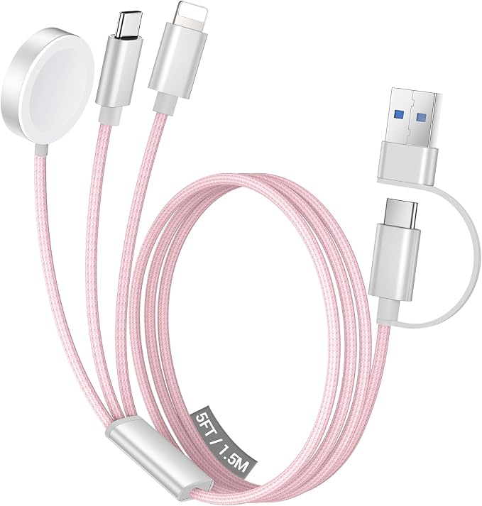 Temdan for Travel Vacation Essentials, 3 in 2 USB C Cable for Apple Watch by Temdan