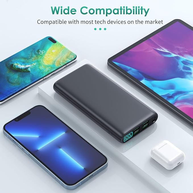 Portable Charger 38800mAh, LCD Display Power Bank, 5 USB Outputs Battery Pack - Image 3