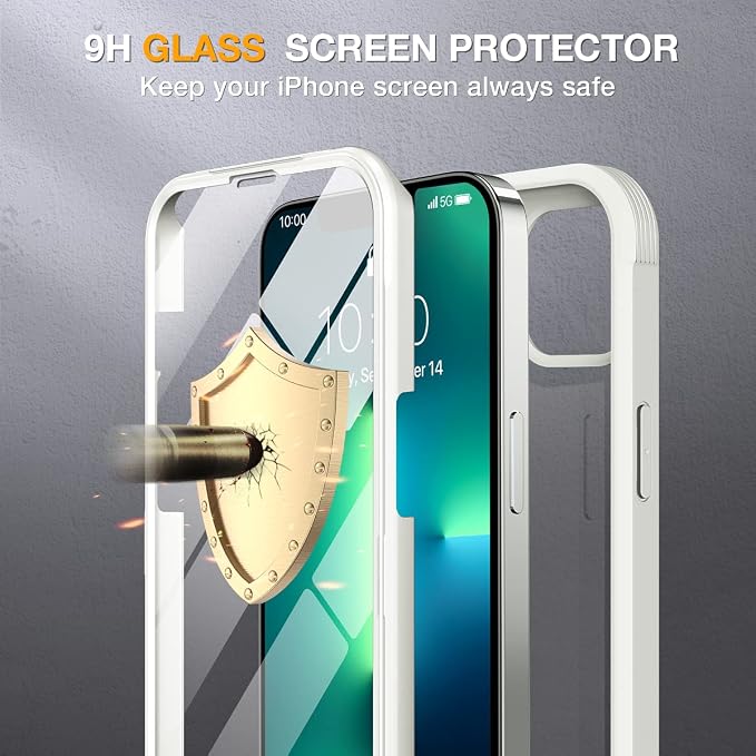 Miracase Glass Case for iPhone 13 Pro Max 6.7 inch, Upgrade Full-Body Clear - Image 3
