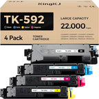 TK-592 TK592 Toner Cartridge Set 4-Pack Replacement Compatible by KingKJInkToner
