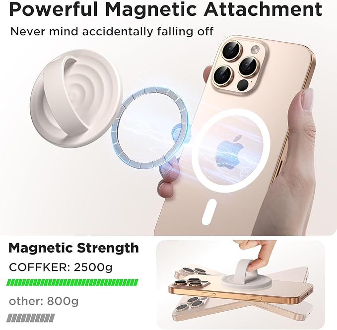 Magnetic Phone Ring Grip Holder, Silicone Finger Loop Grip, Compatible - Image 3