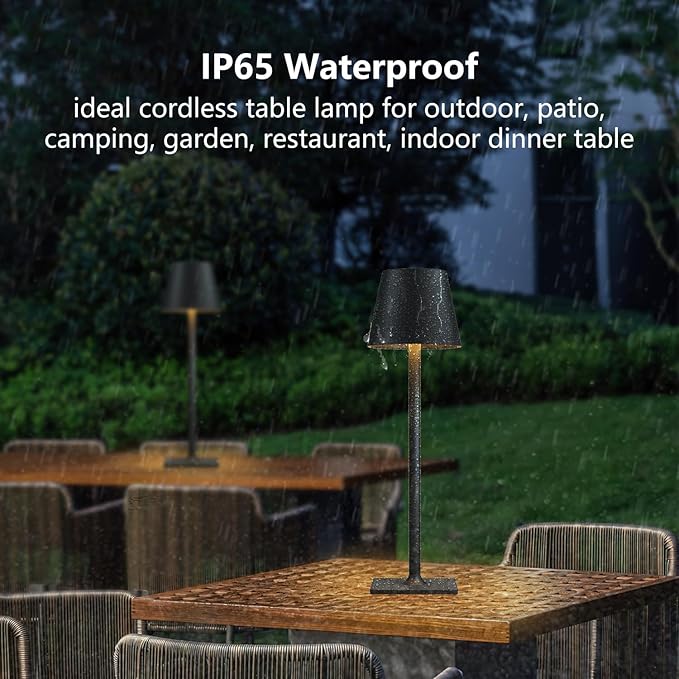 4 Pack Cordless Table Lamps, Portable Rechargeable Lamp, 6000mAh Battery - Image 6