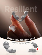8-Pack Cord Organizer Magnetic Cable Clips, Desk Cable Management Wire Hider - Image 2