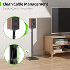 USX MOUNT Bookshelf Speaker Stands Pair, Height Adjustable Extends 32-42 inch - Image 7