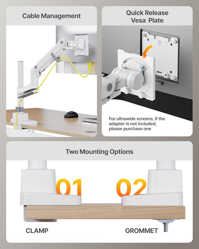 monTEK 17-57 Inch Ultrawide Monitor Arm - Image 7