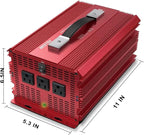 BESTEK 2000W Power Inverter 3 AC Outlets DC 12V to 110V AC Car Power Converter - Image 3