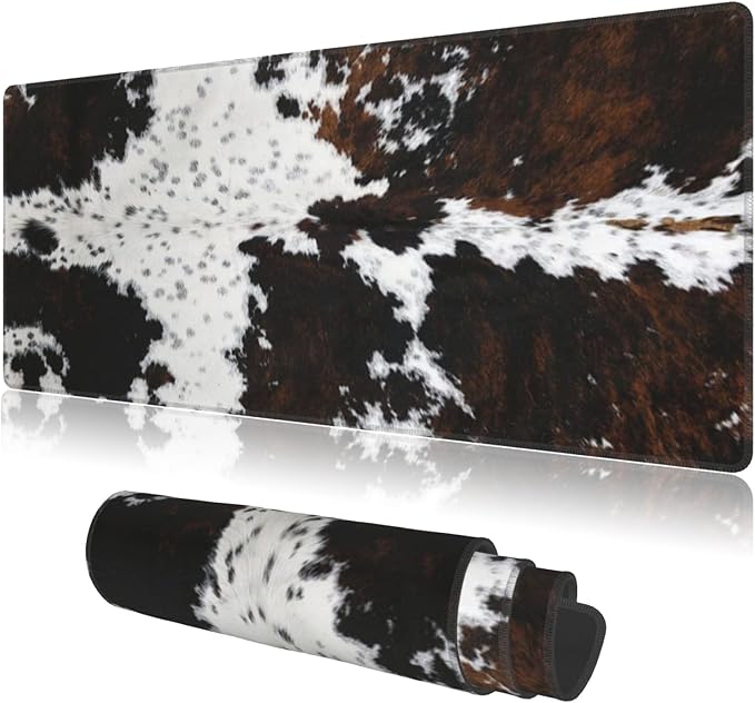 Mouse Pads Western Highland Cowhide Ranch Style Large Mouse Pad, Gaming Mousepad by PPZCXWP
