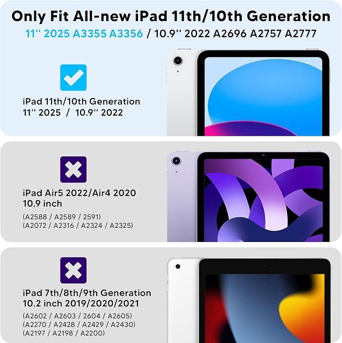 BLOSOMEET Case for iPad A16 11th/10th Generation 11''/10.9'' 2025/2022 - Image 3