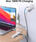 LENTION USB C Hub with 100W Charging, 4K HDMI, Dual Card Reader, USB 3.0 & 2.0 - Image 5