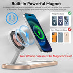 3 in 1 Wireless Charger for iPhone, Foldable Charging Station for Magsafe for - Image 5