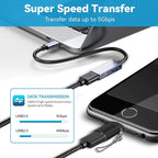USB C to USB Adapter 4 Pack, USBC Male to USB A 3.0 Female OTG Adapter - Image 2
