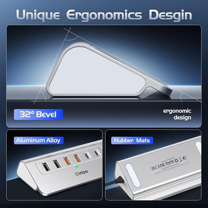 USB C Hub Ethernet, 10-in-1 USB Docking Station 10Gbps - Image 8