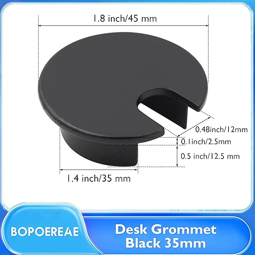 Desk Grommet 1-3/8", Desk Cord Hole Cover, Cable Grommet Metal Zinc Alloy - Image 8