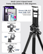 73" Camera Tripod and Monopod, Professional Aluminum Tripod Stand - Image 5