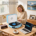 VINYLS LINK Vinyl Record Player 3 Speed ​​Bluetooth Turntable Belt Drive LP - Image 8